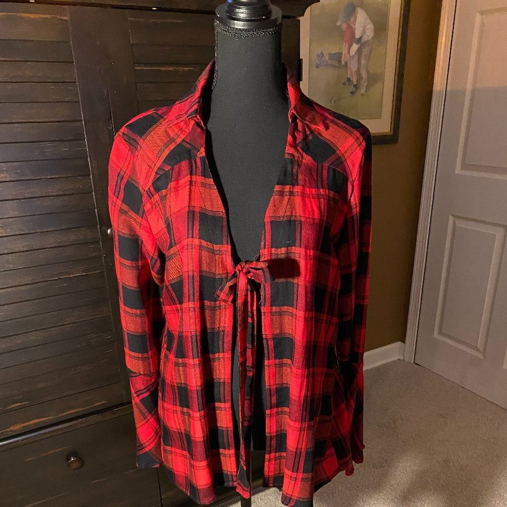 Red and black Buffalo Plaid jacket,